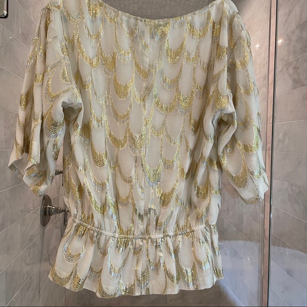 Trina Turk Gold Dew String Top Size P - image 2